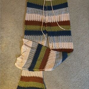 Striped Multicolor Knit Pants